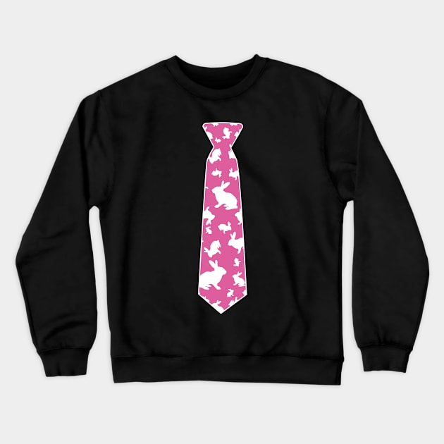 Bunny Rabbit Tie Funny Easter Pattern Men Boys Crewneck Sweatshirt by trendingoriginals